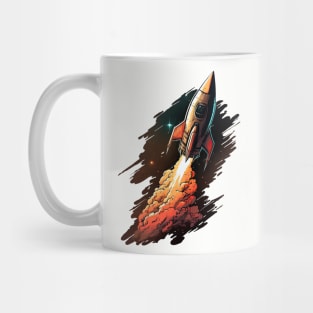 Retro Rocket Mug